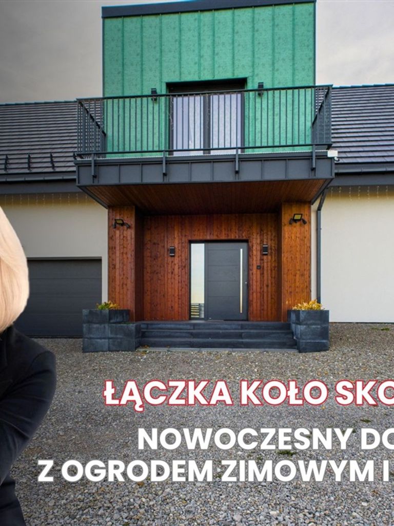 Nowoczesna oaza z basenem i ogrodem zimowym.