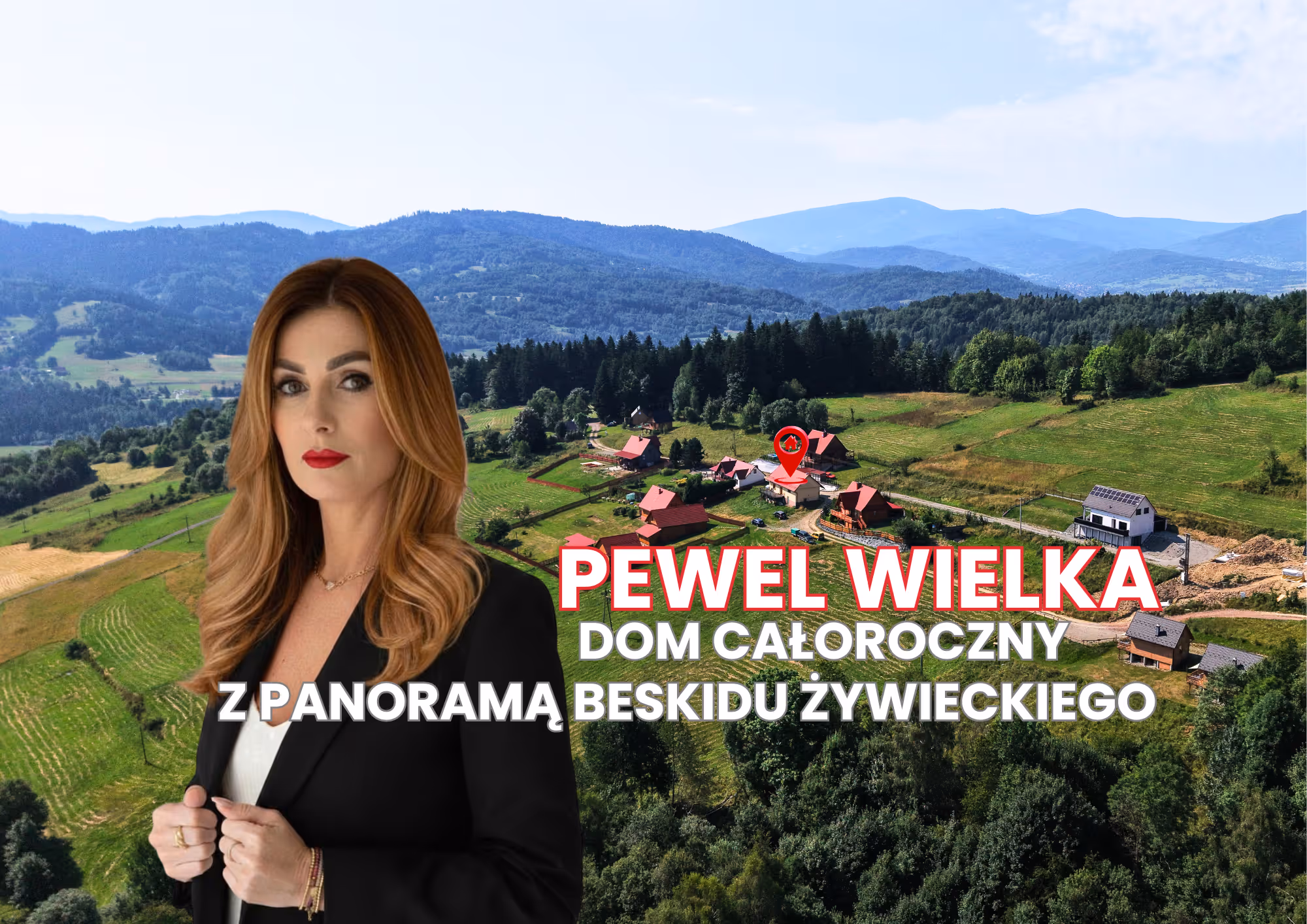 REZERWACJA!!!Ogień, cegła i Beskidy. Wyjątkowy dom z antresolą