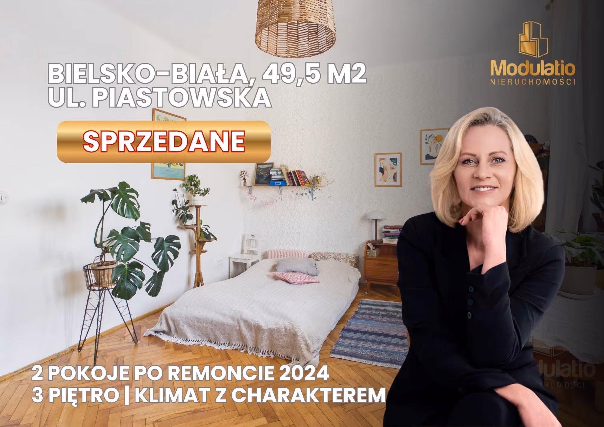 2 pokoje, Bielsko Biała, ul. Piastowska, 3 piętro